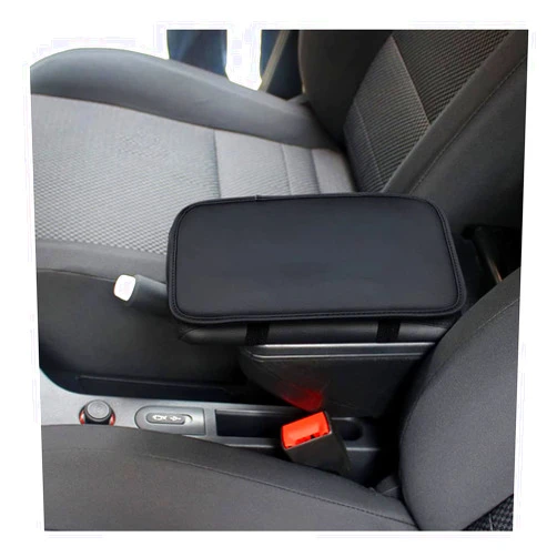 Ziciner Leather Car Center Console Armrest Pad, PU Waterproof Auto Seat Box Cover Protector, Hand Rest Cushion Protection Pad, Vehicles Interior Accessories Universal for Car,SUV (Leather)