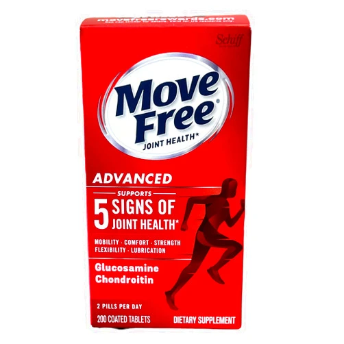 Neixuns Move Free Advanced Glucosamine Chondroitin + Calcium Fructoborate Joint Support Supplement, Supports Mobility Comfort Strength Flexibility & Lubrication - 200 Tablets (100 Servings)*