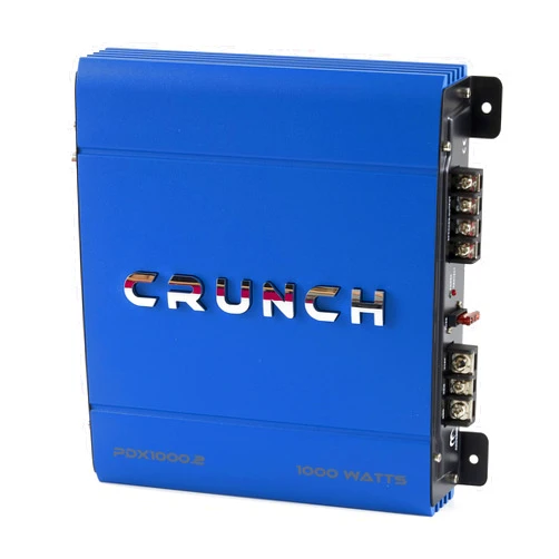 Crunch PDX-1000.2 PowerDriveX 1000 Watt 2 Channel Exclusive Blue A/B Car Audio Stereo Amplifier System with Flexible Installation