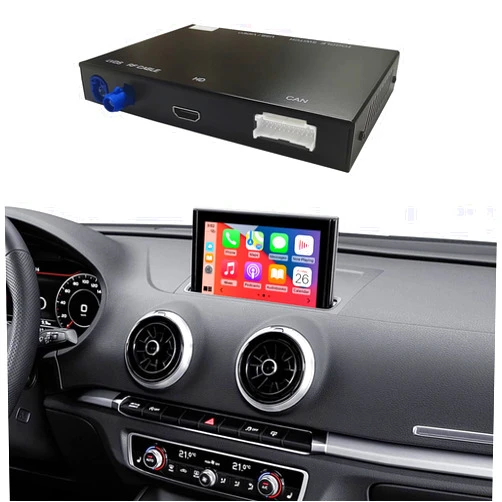 Ninetom Wireless CarPlay Android Auto Retrofit Kit for 2013-2018 Audi A3/S3, Carplay Module Receiver Box Support Navigation, Maps, Music, Mirroring, Camera