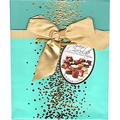Gudrun Belgian Chocolate Box Bag Assorted Chocolates Blue Box + Bag