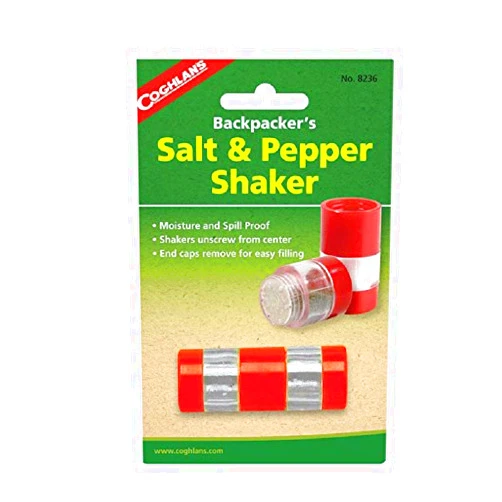 Coghlan's Backpacker's Salt and Pepper Shaker,Red/ Silver