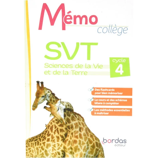 Yves Jusserand,Rémi Tourret,Adeline André,Benoît Merlant,Carole Buisson,Virginie Gallet Mémo Collège SVT Cycle 4 2022 livret