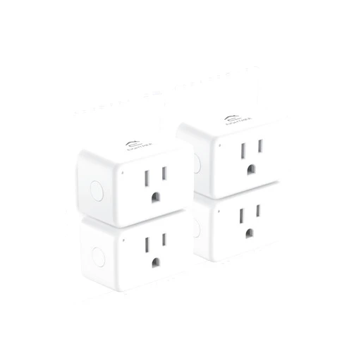 EIGHTREE Mini Smart Plug 𝟭𝟱𝗔, Smart Plugs That Compatible with 𝗔𝗹𝗲𝘅𝗮 & Google Home & SmartThings, No Hub Required，Smart Outlet with Remote Control, Timer & Schedule, 2.4GHz WiFi Only, 4 Packs