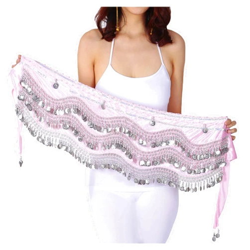 Lauthen.S 248 Coins Belly Dance Hip Scarf Tribal Belt Halloween Gypsy Costume Accessory