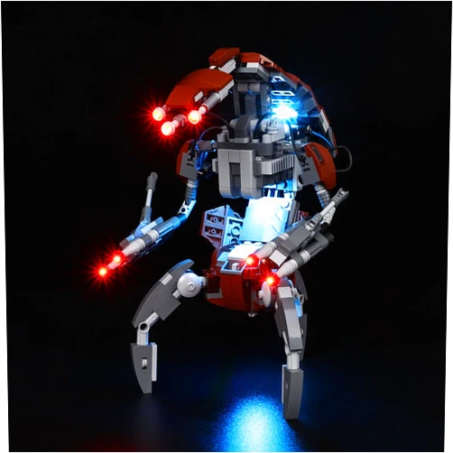 Kyglaring LED Light Kit for Lego 75381 Star Wars Droideka Model, The Lighting Set Designed for Lego Destroyer Droid Figure, No Model (Classic Version)
