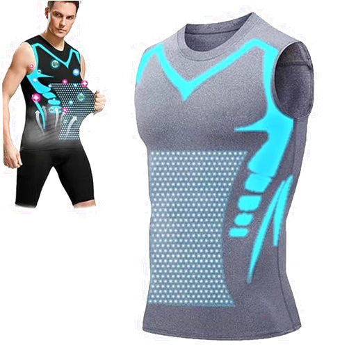 Hegine QIAWI Ionic Shaping Vest,Qiawi The Newest Version Ionic Shaping Sleeveless Shirt,2024 New Body Shaper for Men