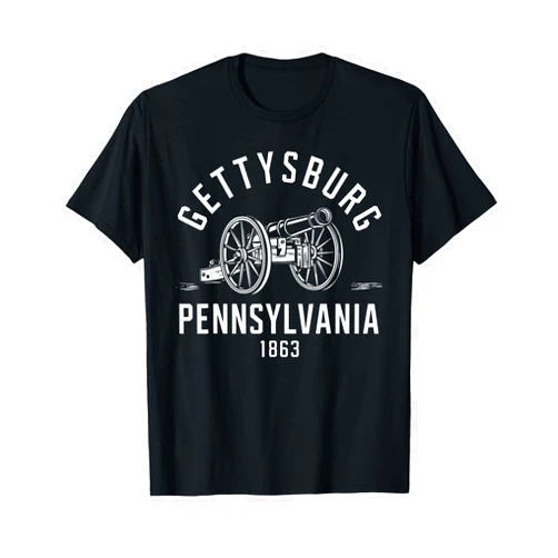 Historic Gettysburg Confederate USA patriotic gear Gettysburg Pennsylvania 1863 Battlefield War Civil History T-Shirt