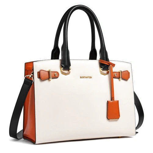 BOSTANTEN Women Leather Handbag Designer Satchel Purses Top Handle Shoulder Totes Crossbody Bag