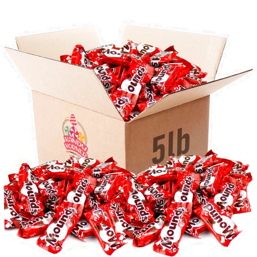 Kandy Korner Mounds Snack Size Candy Bars - Irresistible 5lb Pound Bulk Bag Individually Wrapped Mounds Candy Bars Mini Filled with Classic Dark Chocolate and Coconut Flavor Goodness for Party Favors - Gluten Free