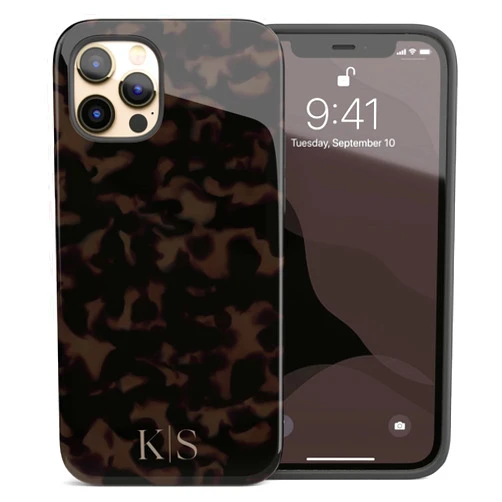 Artisticases Custom Tort Tortoiseshell Initials Name Case, Personalized Name Case, Compatible with iPhone 17 Air, 16 Pro Max, 15 Plus, 14, 13 Mini, 12, 11, X/XS Max, XR, 7/8