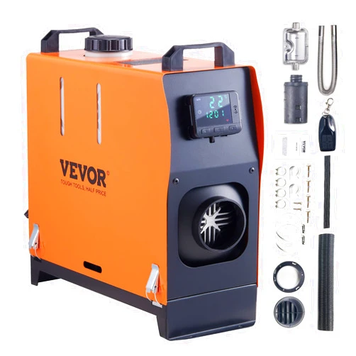 VEVOR Diesel Air Heater, 12V 5KW Integrated Diesel Heater with Remote and LCD Display, 5L Tank Compact Diesel Heating Solution, Quick Warm-up for RVs, Trailers, Campers, Boats, and Indoor Use