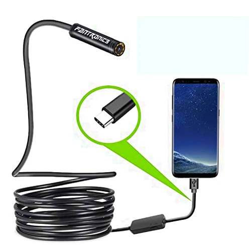 FANTRONICS USB Snake Inspection Camera, FANTRONICS USB C Borescope, Scope Camera with 8 LED Lights for (16.4ft) OTG Android Phone, Windows PC, MacBook