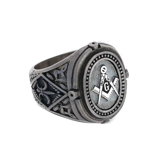 ElmasIs Blue Lodge Masonic Ring, Mason Ring, Freemason Statement Ring, Custom Masonic Ring for Men, Master Mason Signet Ring, Freemasonry Ring