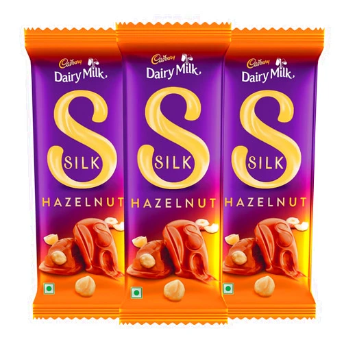 Cadbury Dairy Milk Silk Hazelnut Chocolate Bar, 143 g (Pack of 3)