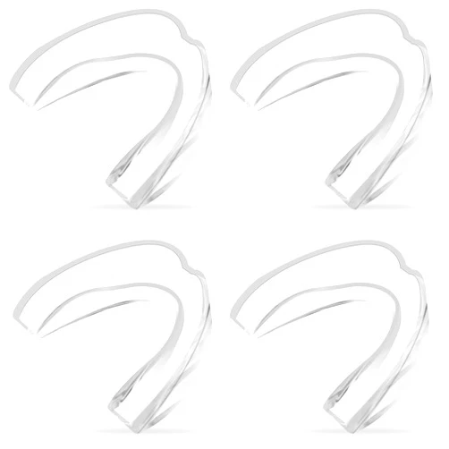 Dimeho 4 Pack Sports Mouth Guards Athletic Mouthpiece Sport Teeth Armor Gum Protector Bite Mouthguard for Football Soccer Boxing Hockey Karate Basketball Lacrosse Taekwondo Gear(White)
