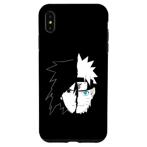Naruto Sasuke Split Face Anime Case for iPhone XS Max