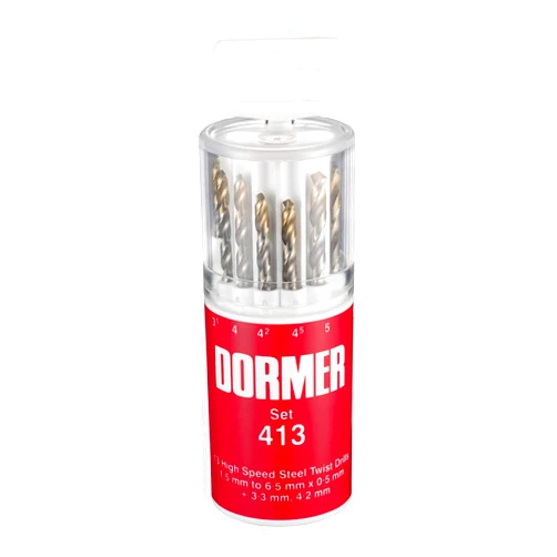 Dormer A094413 Jobber Length Metric Sets, 1.5 mm - 6.5 mm x 0.5 mm + 3mm, 4.2 mm Size