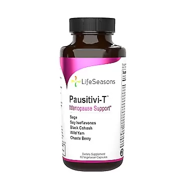 Life Seasons LifeSeasons - Pausitivi-T - Menopause Relief Supplement - Natural Support for Hot Flashes, Hormone Balance and Night Sweats - Contains Black Cohosh and Soy Isoflavones - 60 Capsules