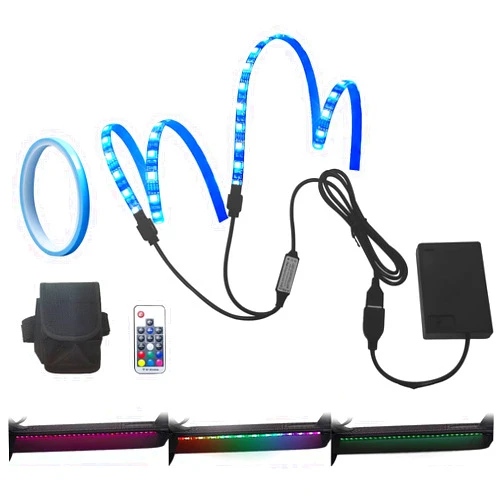 YHGSEE Scooter LED Light, Remote Control Scooter Strip Light, Color Change Night Cycling Waterproof Safety Skateboard Decorative Accessories for Xiaomi/Ninebot/Wide Wheel Kick Scooter Outdoor 50 CM