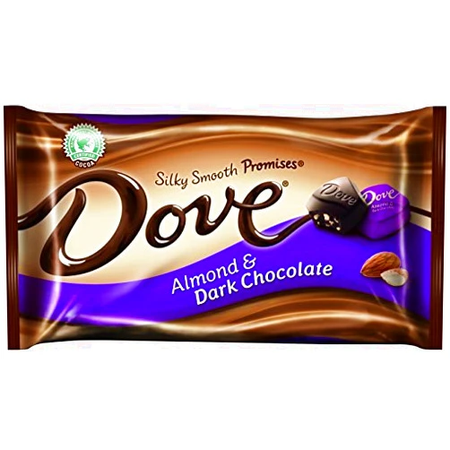 Seasonal Dove Silky Smooth Promises Almond & Dark Chocolate, 7.94 Oz Bag (Pack of 4)