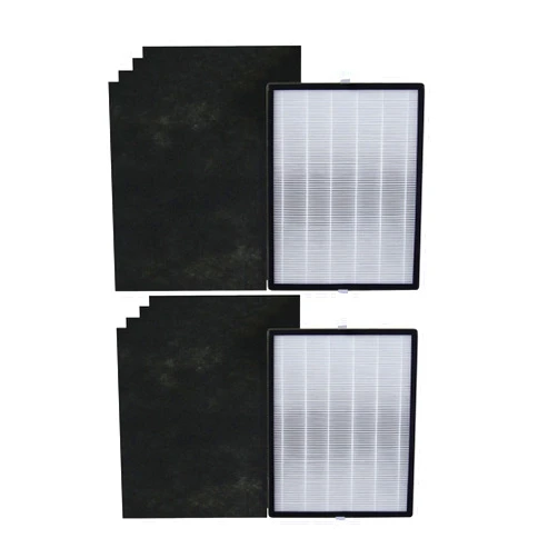 PUREBURG Replacement Filter Set Compatible with COLZER EPI-328 Air Purifier & Domccy NS-320 Air Purifier, 2 x H13 HEPA + 8 x Activated Carbon Pre-Filters Air Clean