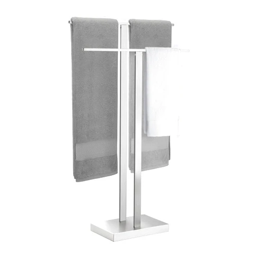 KES Freestanding Towel Rack for Bathroom, Floor Towel Racks for Bathroom with Weighted Base 2-Tier, Double Bath Towel Holder 18/8 Stainless Steel Brushed Finish, BTH231-2