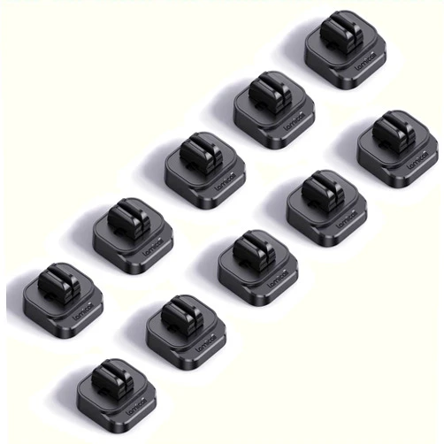Lamicall 10Pack Cable Spring Holder Clips, Cord Organizer for Desk - Lamicall Adjustable Cord Clip, Wire Holder Organizer, Phone USB Charger Cable Holder, Wire Cord Management for Wall Car Desktop Nightstand