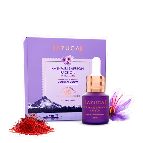 Generic MR_Ayuga Kashmiri Saffron Face Oil for Bright & Glowing Skin With Kumkumadi Oil 100% Natural Lightweight & Non-sticky Face Oil For Dry, Combination & Oily Skin Type | for Women & Men