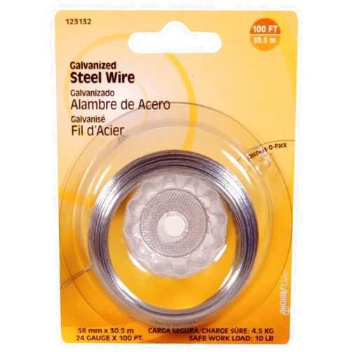The Hillman Group 123132 24 Gauge Galvanized Wire, 100-Feet, 1-Pack