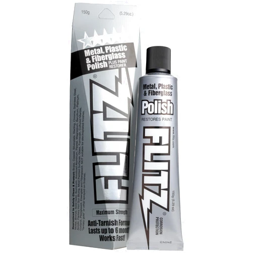 Flitz Metal Polish and Cleaner Paste, Also Works on Plastic, Fiberglass, Aluminum, Jewelry, Sterling Silver - Headlight Restoration and Rust Remover - Made in USA - 5.29 oz