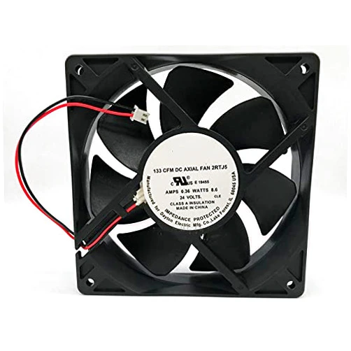 ELOMILE 2RTJ5 133CFM DC AXIAL 24V 0.36A 12025 Cooling Fan