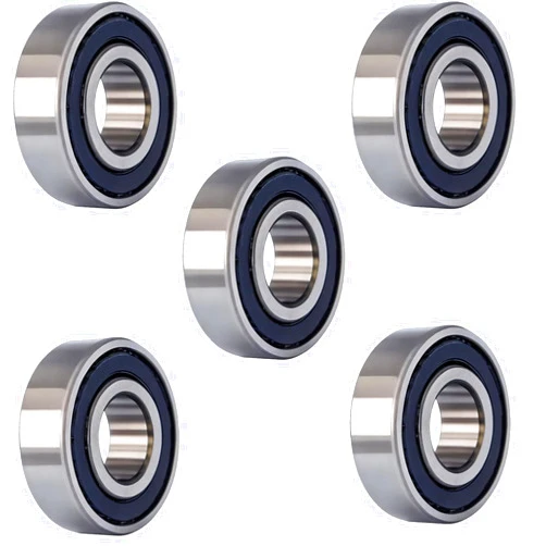 Tonmp 5 PCS R8-2RS 1/2 inch Bore Double Rubber Sealed Roller Ball Bearing 1/2 x1-1/8 x5/16 Inch ABEC3 Precision Small Ball Bearing for Electric Motor, Wheels, Home Appliances, Garden Machinery