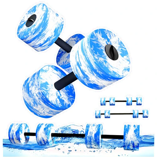 HAPBEAR Water Weights Pool Exercise Dumbbells, Three-in-one Aquatic Exercise Dumbbells, High-Density EVA-Foam Pool Fitness for Water Aerobics Weight Loss, Aquatic Dumbells Set of 2