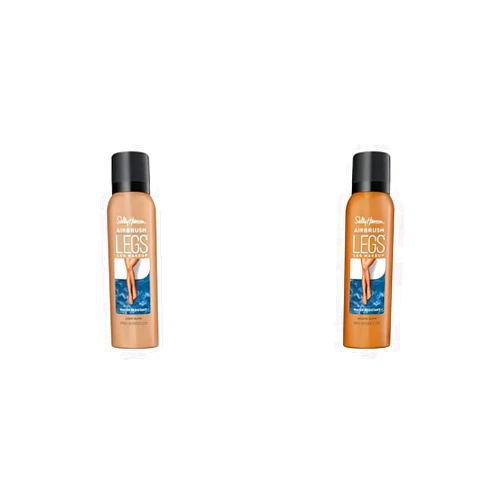 Sally Hansen Airbrush Legs Light & Medium Glow Leg Makeup Spray 4.4 Oz 2-Pack