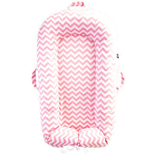 IBraFashion Newborn Lounger Cover - Dock a tot Covers Only 100% Cotton Co Sleeping Nest Sleep Pod Extra Replacement Cover Girls (Fits Dockatot Deluxe+) (Pink Chevron)