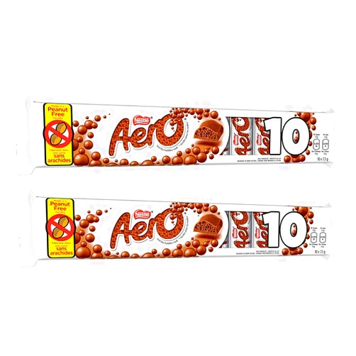 Chocolates AERO Milk Chocolate Mini Bars, 10 x 7.3g., 2-Pack {Imported from Canada}