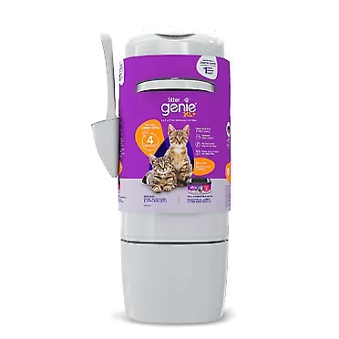 Litter Genie XL+ Pail | Cat Litter Waste Disposal System for Odor Control | Includes 1 Jumbo Refill Bag