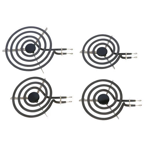 KITCHEN BASICS 101 4 Pack SP22YA Electric Range Burner Surface Element Replacement for GE WB30X253 WB30X254, Includes 1 8-Inch and 3 6-Inch Burners 325503, EA244014, PS244014, AH244014, WB30X0253