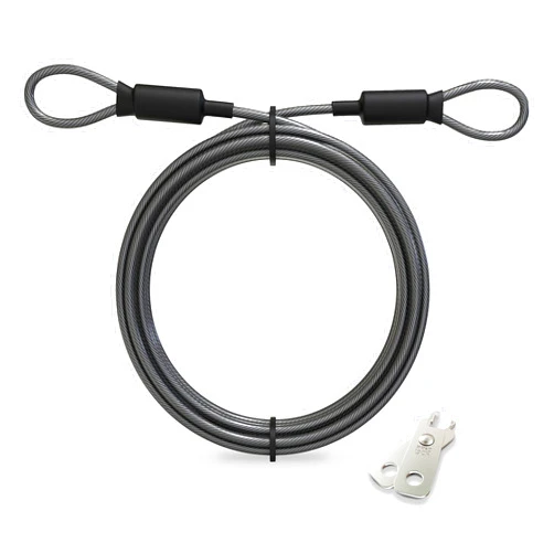 Prezlock Locking Cable, 3mm Braided Steel with Double Loop, Bike Lock. (1)