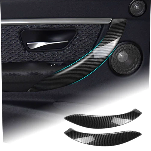 FEXIDA for BMW Door Handle Panel Cover, ABS Carbon Fiber Style Car Center Console Door Pull Handles Cover for BMW 3 4 Series F30 F31 F32 F34 F36 M3 F80 M4 F82 2012-2018