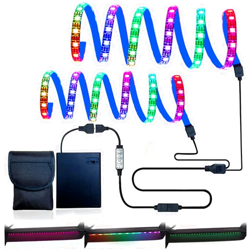 YHGSEE Electric Scooter LED Strip Light, Night Cycling Colorful Lamp Waterproof Safety Skateboard Scooter Accessories for Xiaomi M365/pro, for Outdoor Ninebot/Mercane Wide Wheel Scooter 50cm