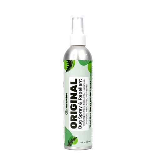 Cedarcide Original Bug Spray | Repel & Kill Fleas, Ticks, Mosquitoes, Mites, Ants & Chiggers | For use on People, Pets & Home | Natural Cedar Oil | Eco-Friendly | 8 Oz