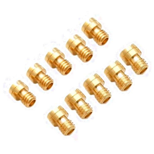 Rllyer 4mm Jet 10X Round Head Main for GY6 50cc 139QMB Scooter Keihin Carb PZ19 70-92 70,72,75,78,80,82,85,88,90,92