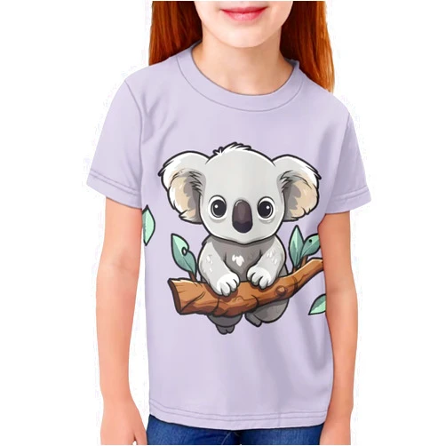 JEOCODY Boys Girls Graphic Tees Funny 3D Printed Short Sleeve T-Shirts 3-16T