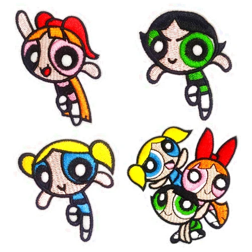 Addones 4Pcs Lucky Girl Logo Iron On Sew On High-end Embroidered Patch for Jackets Backpacks Jeans and Clothes Badge Applique Sign Sport Decal
