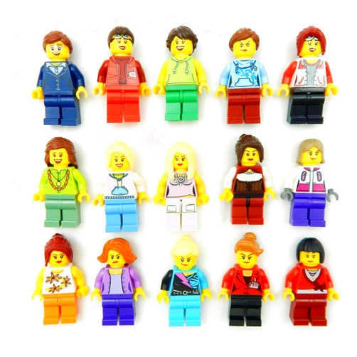 Booster Bricks 5 New Lego Random Female Minifigures - Women, Girls Minifigs
