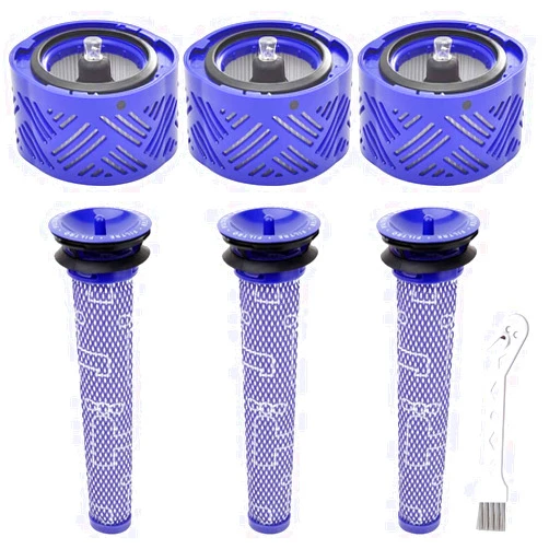 Mochenli 6 Pack Replacement Vacuum Filter for Dyson V6 Cordless Stick Vacuum,Replaces Part 965661-01 And 966741-01, 3 Post Filters, 3 Pre Filters
