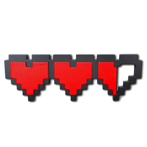 INSOVITA Gaming Logo Sign, Gaming Decor, Small Pixel Heart Container, Small Game Room Decor, Hanging Gaming Wall Decor, Great Gamer Gifts, Retro Gaming Stuff (Rustic Wood Material)