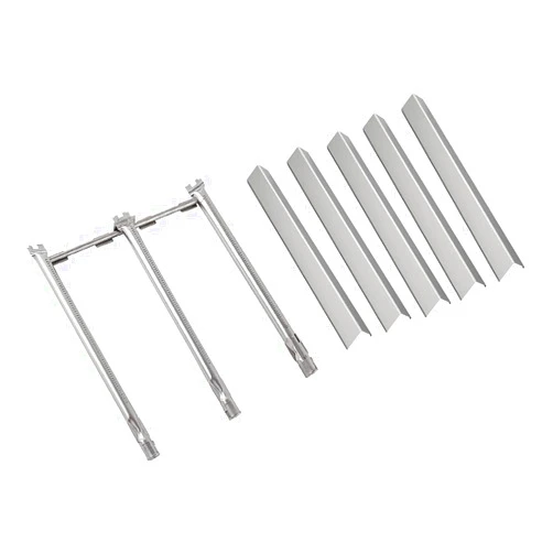 Grilling Corner Repair Kit 7636 69787 for Weber Spirit 300 Series，Spirit E310 S310 E320 S320 E330 S330 SP-330 Replacement Parts (Stainless Steel Burner and Stainless Flavorizer Bars)